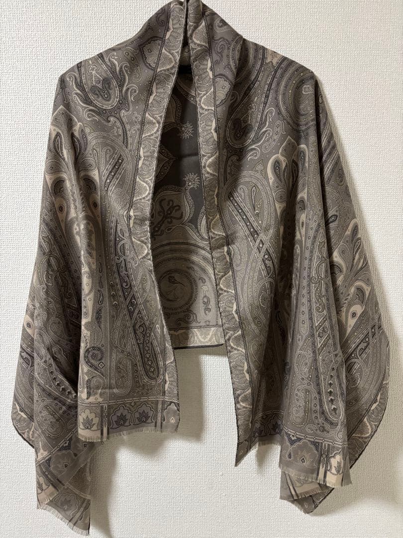 ETRO エトロ　ストール グレー系