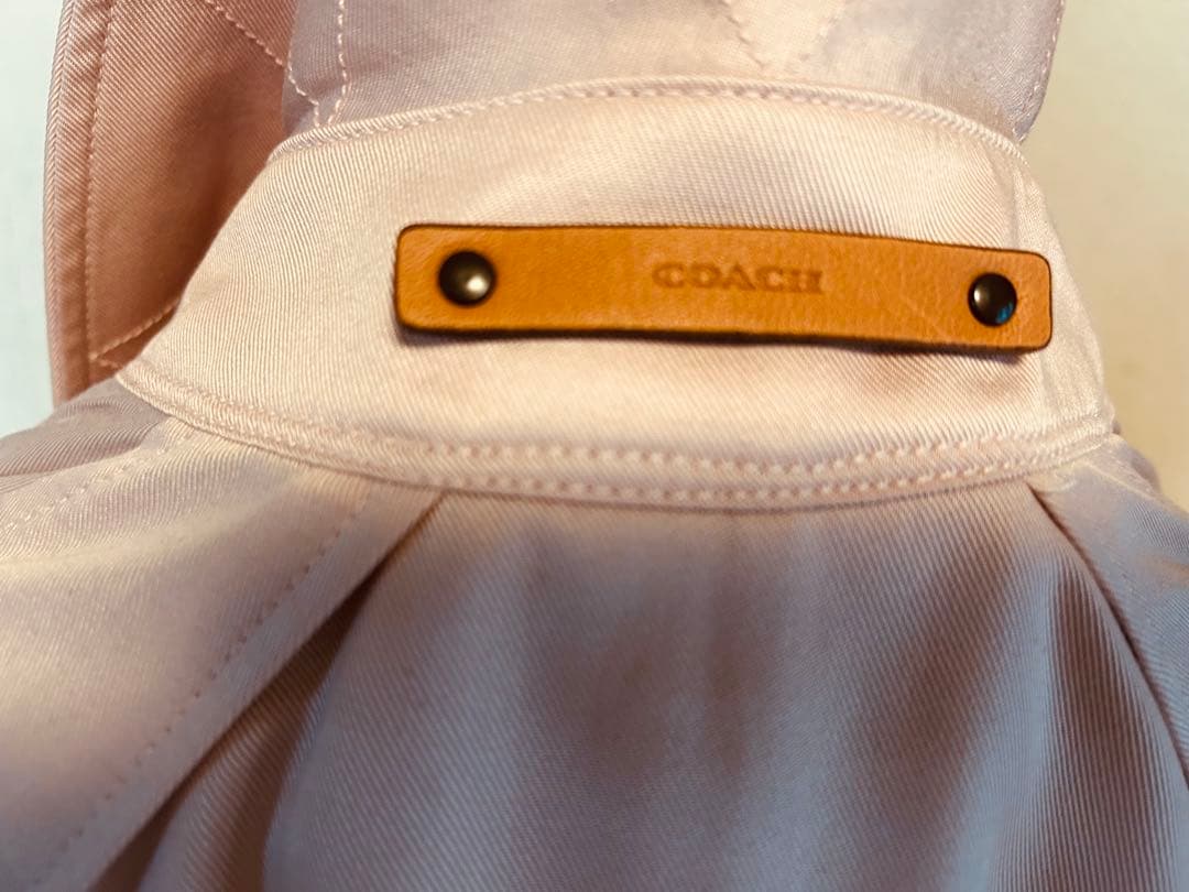 新品級　COACH コーチ　ピンク トレンチコートSサイズ　スプリングコート