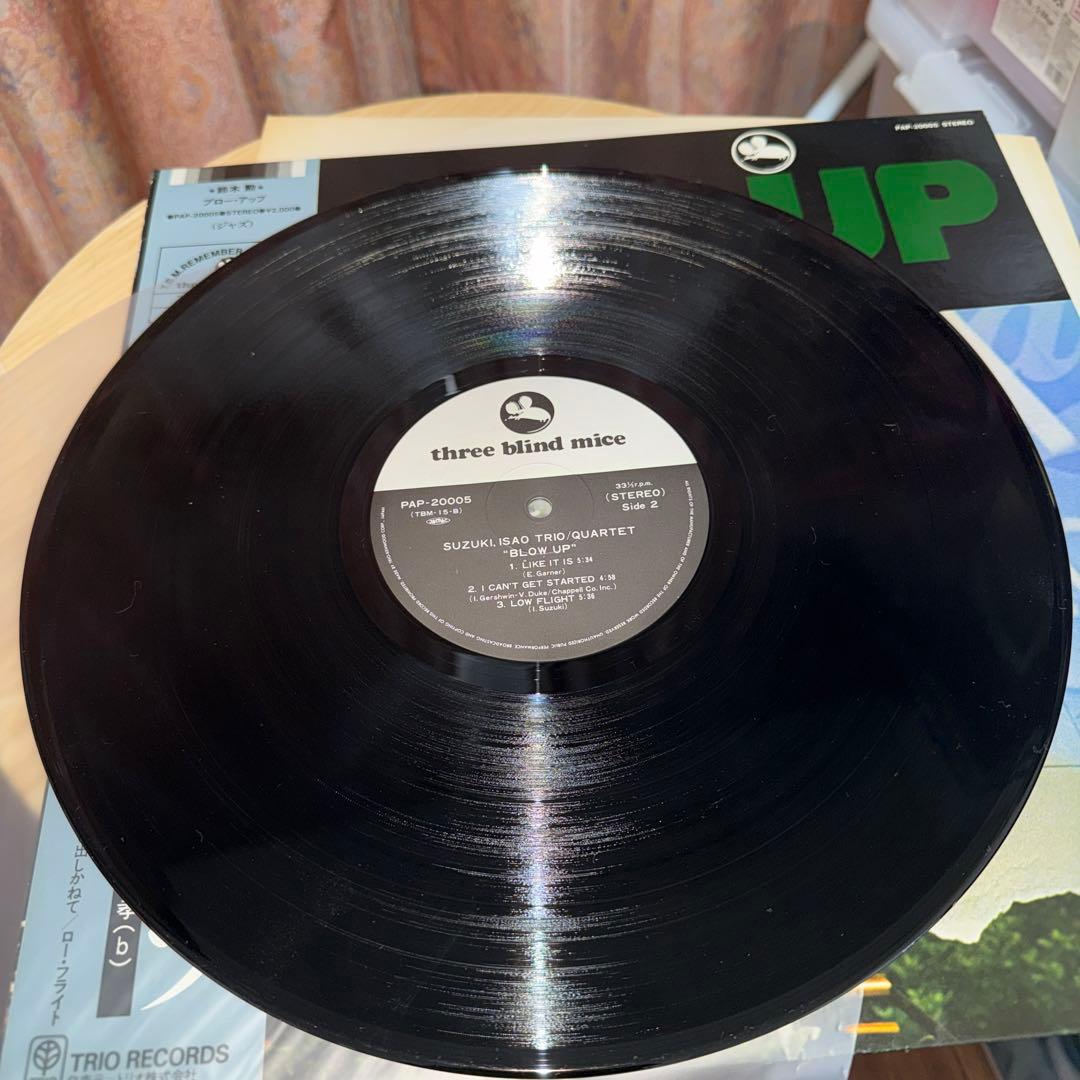 LP12in和jazz盤　鈴木勲/ブローアップ 盤ジャケ帯解説良好　写真参照