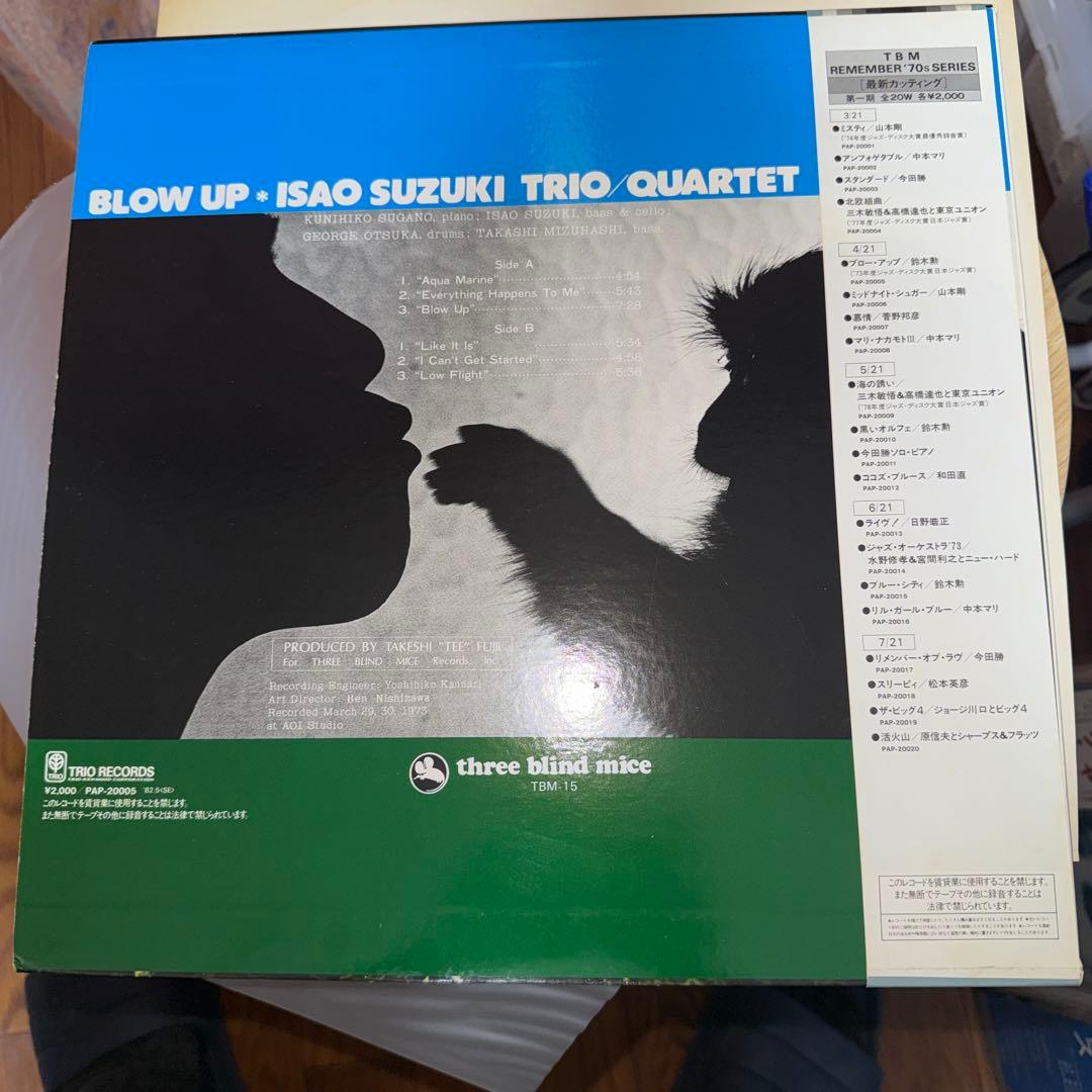 LP12in和jazz盤　鈴木勲/ブローアップ 盤ジャケ帯解説良好　写真参照
