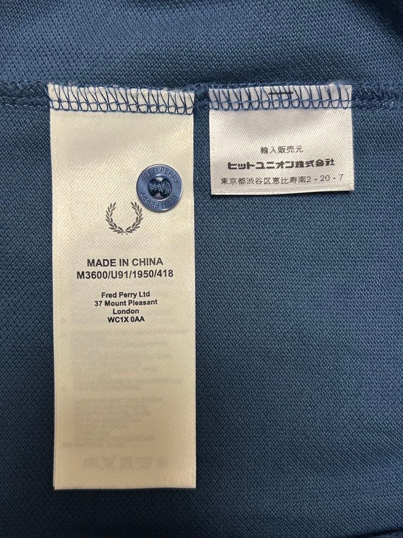 FRED PERRY M3600 ロゴ刺繍 ポロシャツ Sサイズ