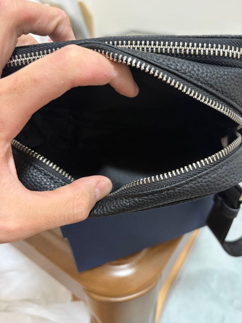 Dior ブラック レザー ショルダーバッグ