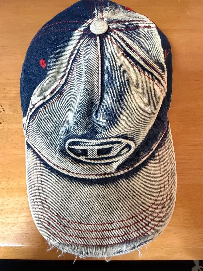 【美品】DIESEL C-Seymon デニムキャップ ロゴ ウォッシュ加工