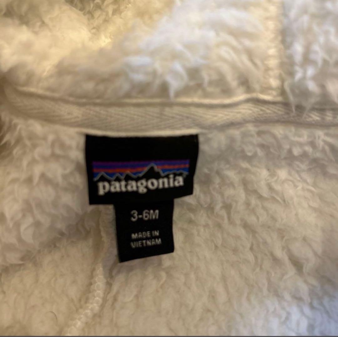 美品　Patagonia ベビー フリーススーツ Birch White