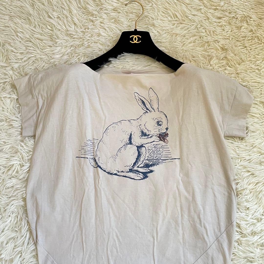 ヴィヴィアンウエストウッド 半袖Tシャツ うさぎ ラビット オーブ 刺繍