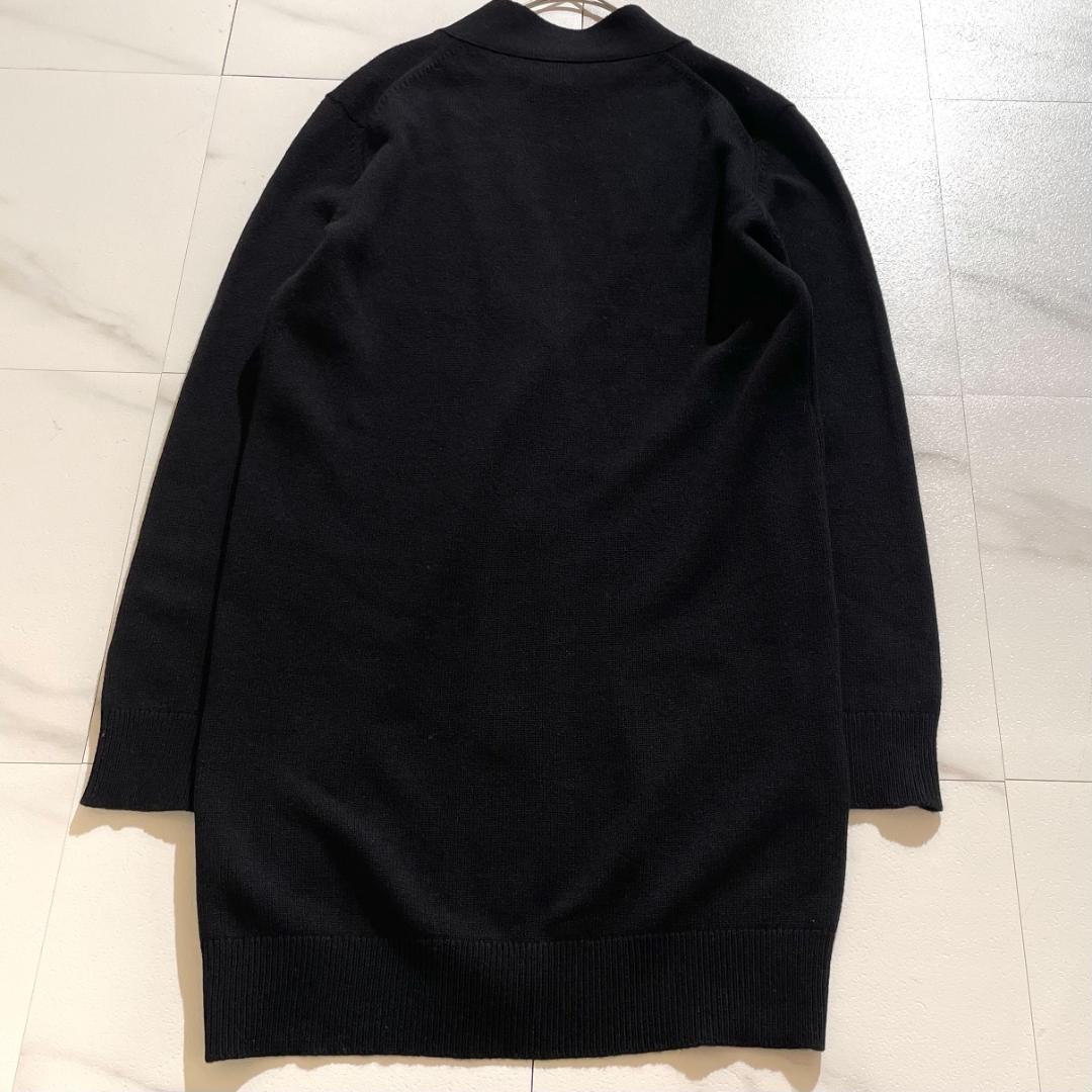 【極美品/カシミヤ100%】HERMES エルメス ロングカーディガン 黒