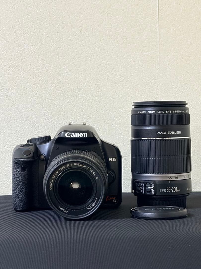 美品Canon デジタル一眼レフカメラ EOS Kiss X2 望遠レンズセット