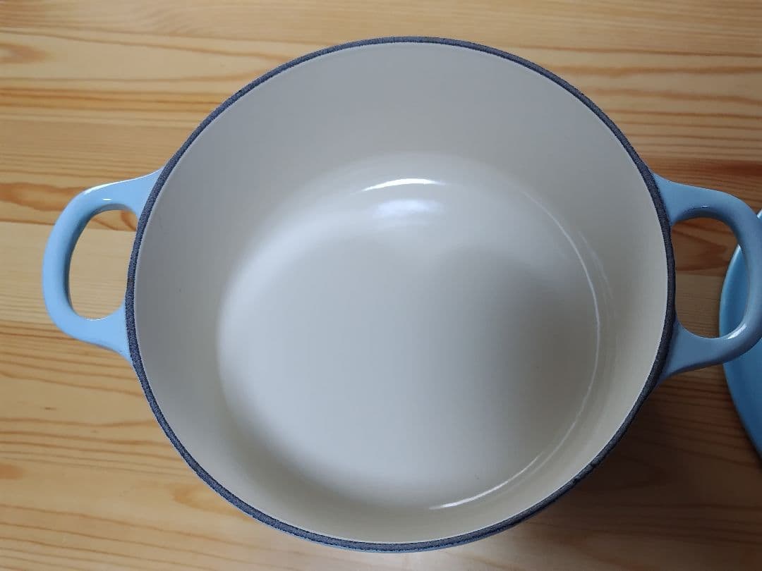 LE CREUSET ココットロンド 水色 18cm ルクルーゼ