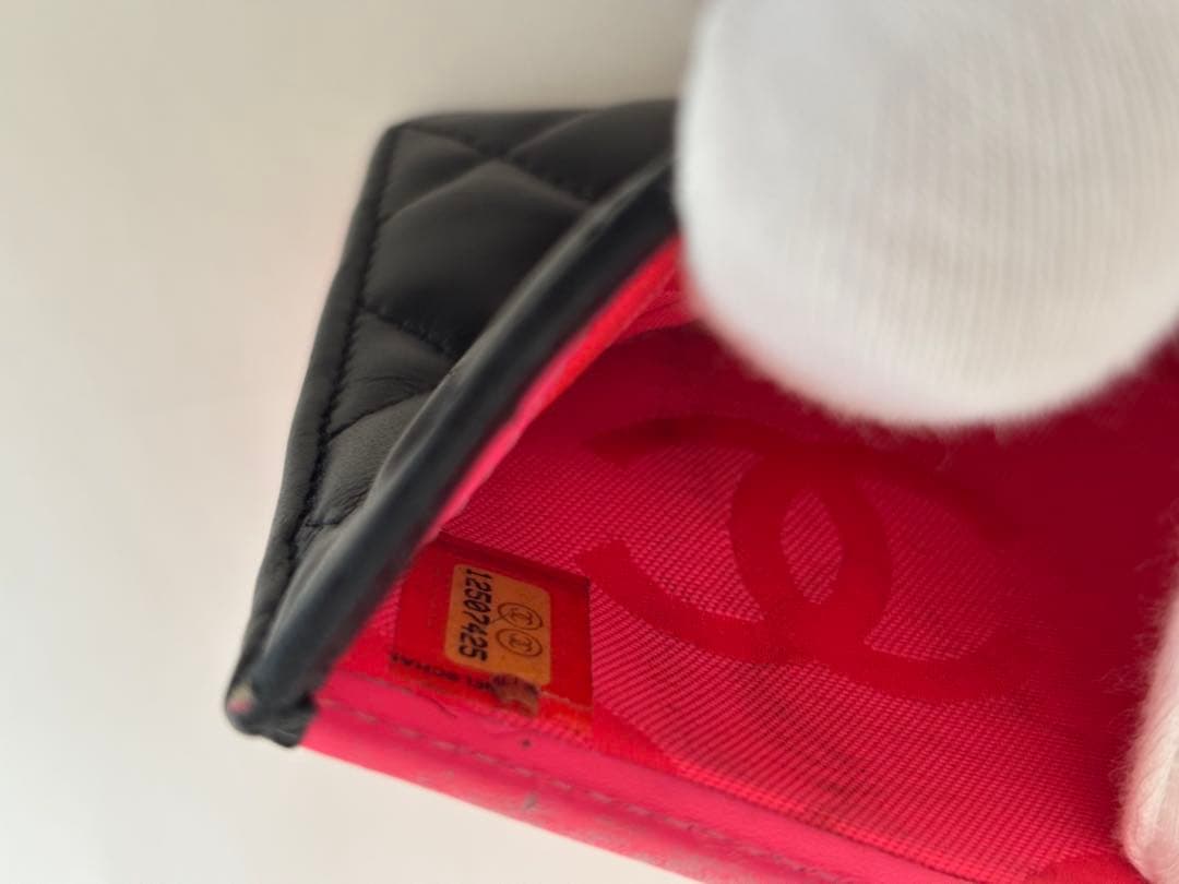CHANEL シャネル カンボンライン 二つ折財布 がま口 ココマーク　ブラック