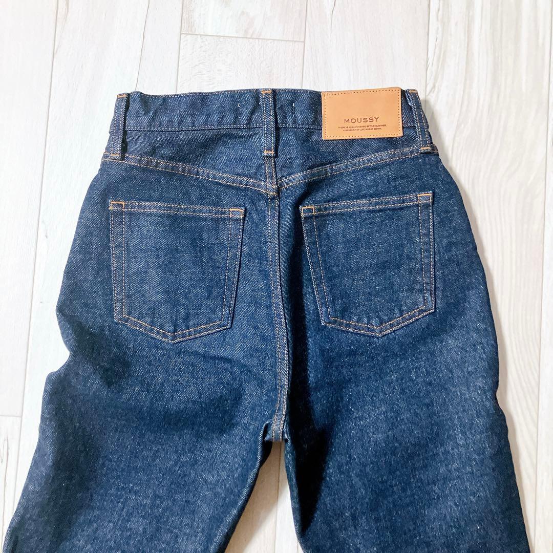 【美品】MOUSSY MVS フレアデニム 26 濃紺