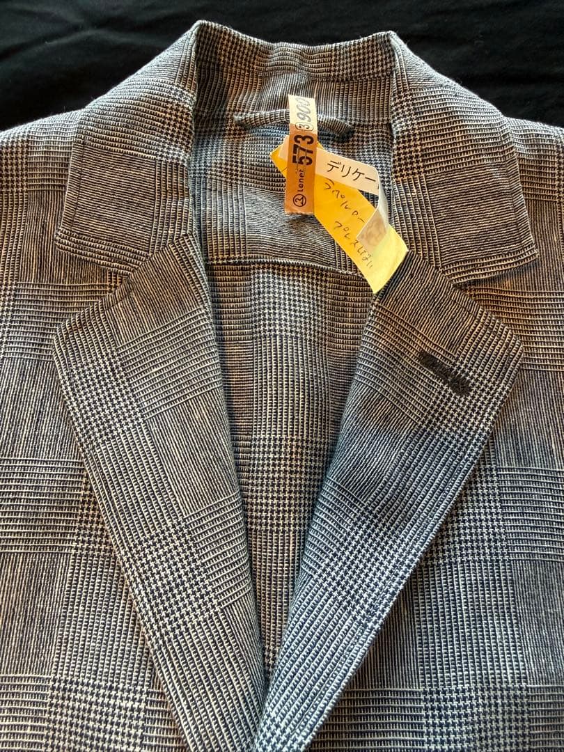 LARDINI AMAJ ミックスファブリック グレンチェック シャツジャケット