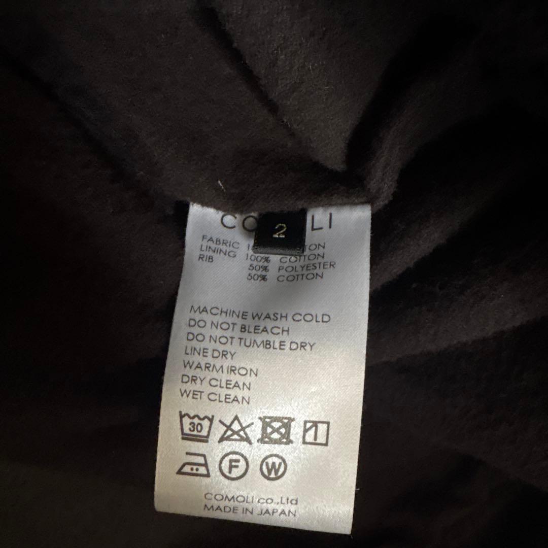 comoli 23SS コットンダックジップパーカー　サイズ2