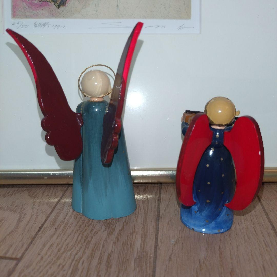 ヴェント&キューン Wendt & Kühn 天使 木製 人形 バイオリン 楽器
