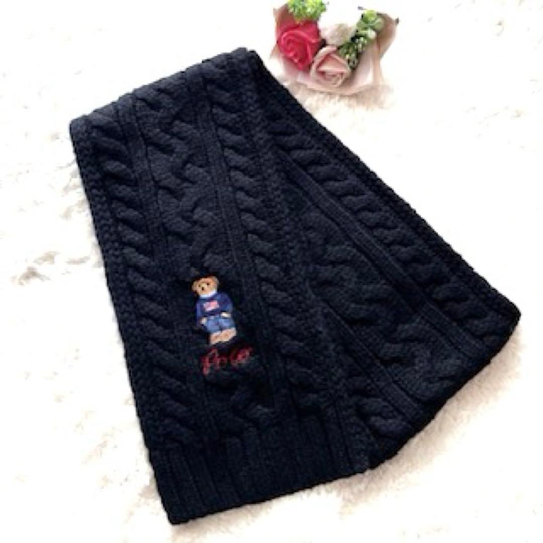Polo テディベア　黒マフラー