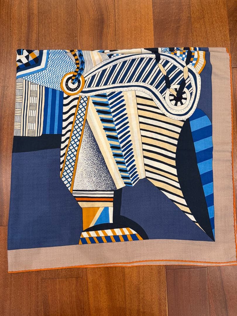 HERMES エルメス カレジェアン 140 カシシル 空想の鞍　美品