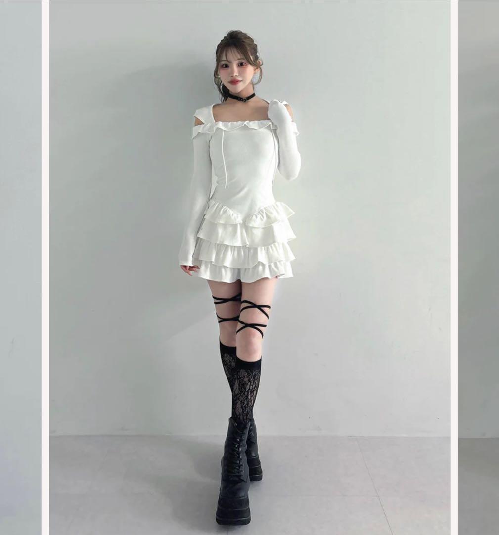 新品未開封 Darich ダーリッチ レースハイソックス 黒 ブラック F