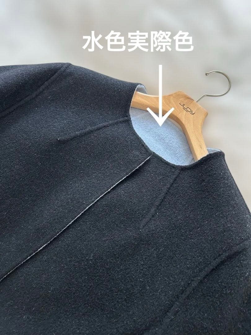 美品✨東京ソワ－ル ダブルフェイス　ノ－カラ－リバ－コ－ト　リバ－シブル　 Ｌ