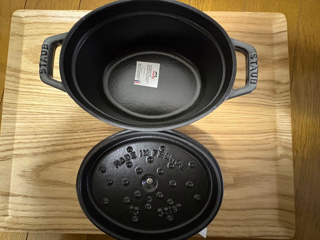 STAUB ストウブ　ココット　オバール　グレー　15cm