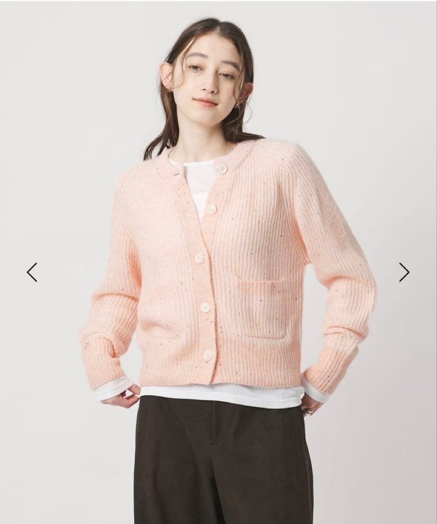UNITED ARROWS フラワー スパンコール カーディガン