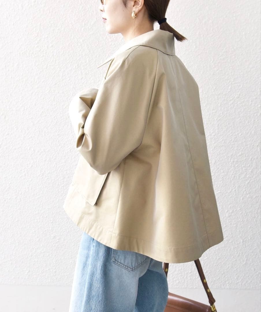 SHIPS any:〈手洗い可能〉Aライン フレア ショート コート