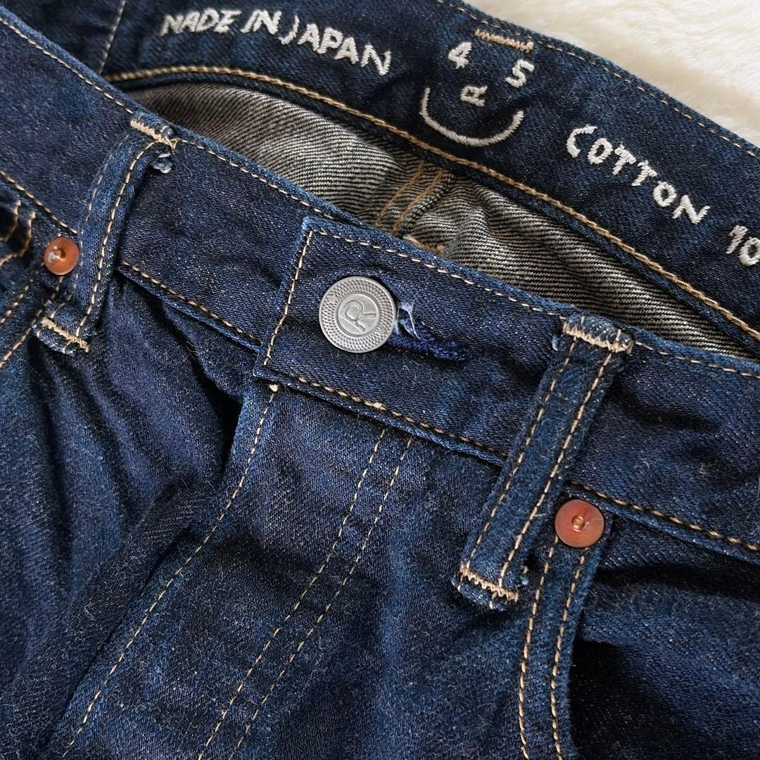 美品【45R】再び6.5空比古比女 デニムパンツ セルビッジ ボタンフライ 30