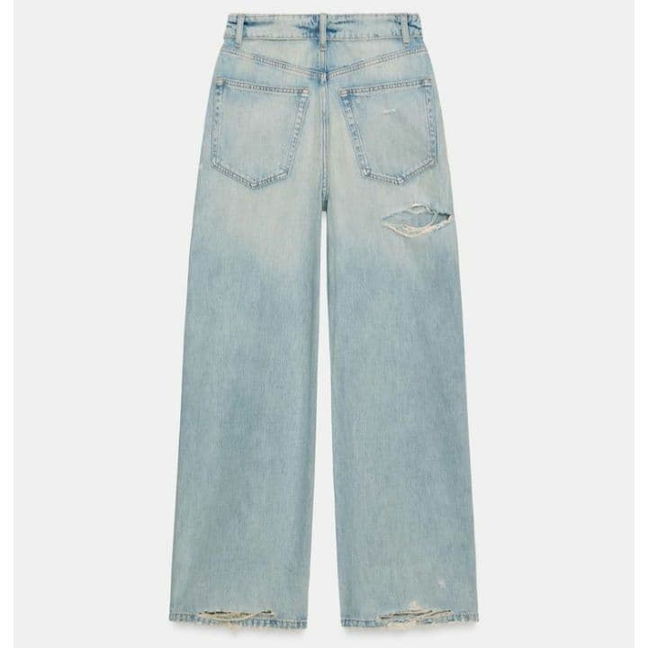 TRF ミッドライズ折り返しウエストデニムパンツ 34