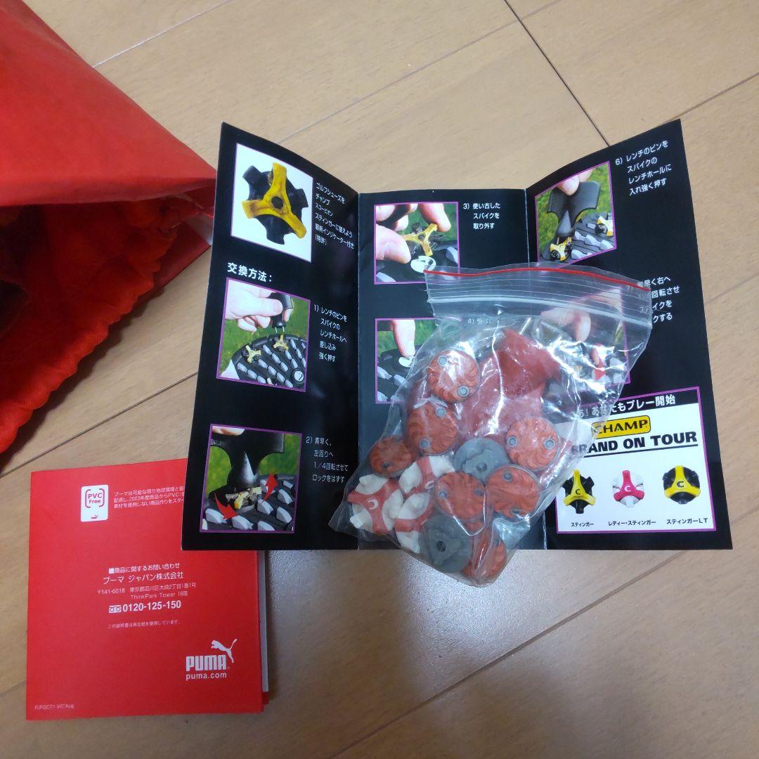 ゴルフシューズ Puma ダークブラウン 収納袋付き