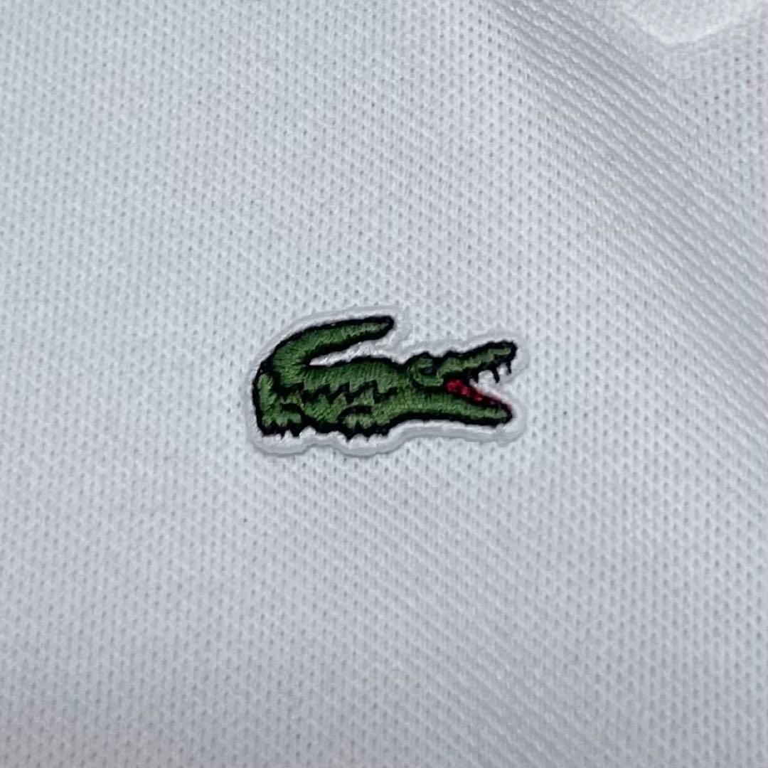ラコステ　LACOSTE 変形　キモノスリーブ　ホワイト　ポロシャツ　36サイズ