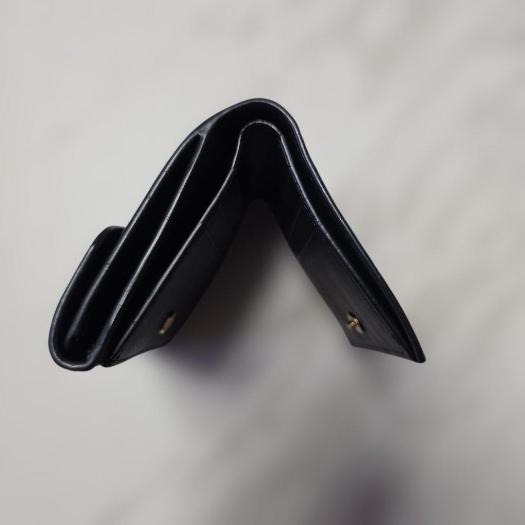 COACHブラックレザー二つ折り財布