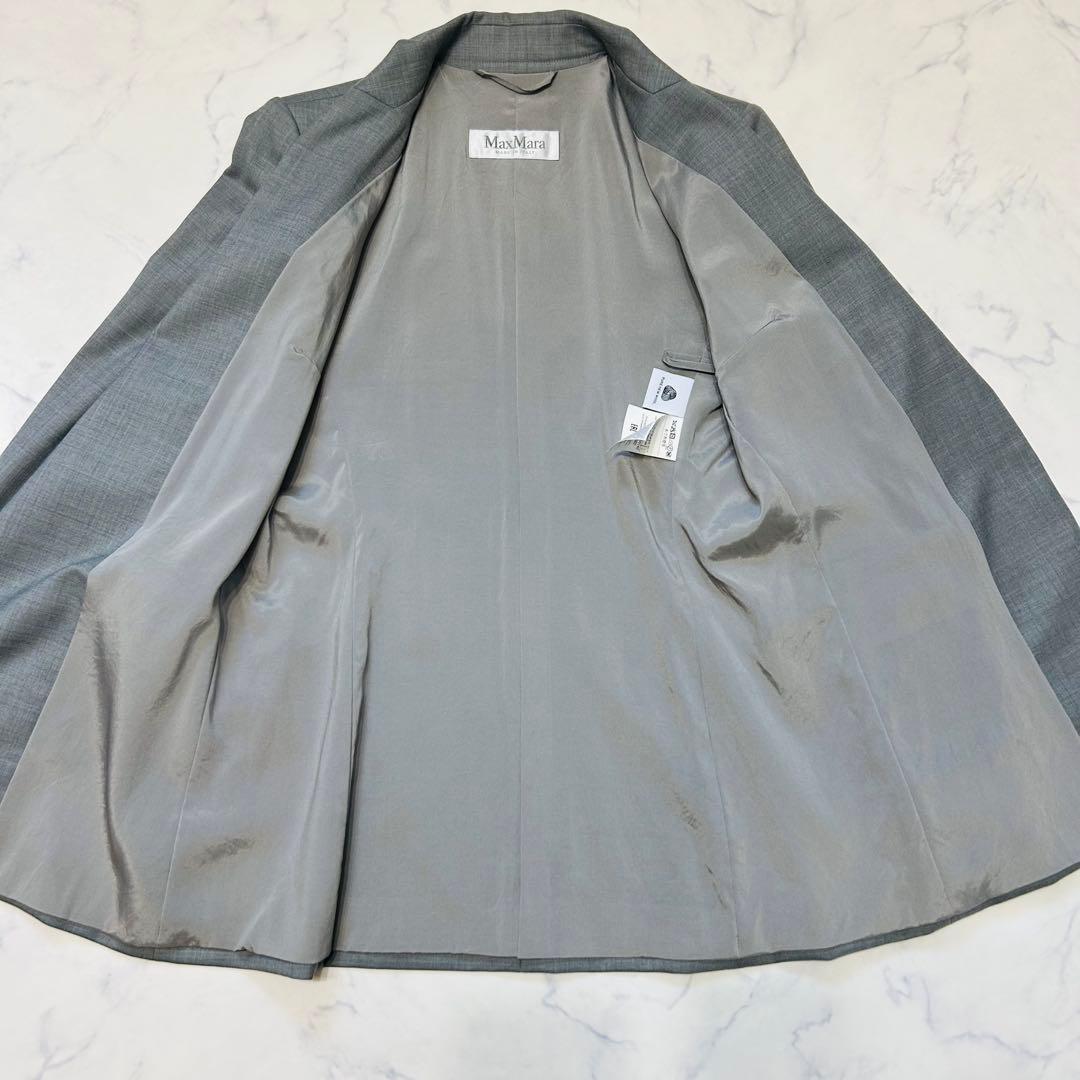 【白タク XL 美品】定価14.2万 Max Mara テーラードジャケット