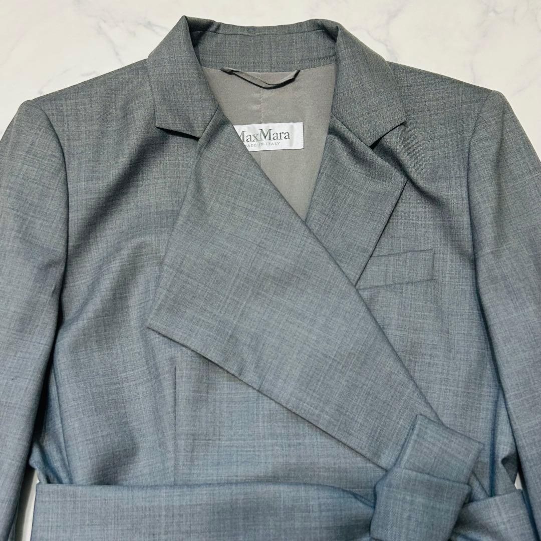 【白タク XL 美品】定価14.2万 Max Mara テーラードジャケット