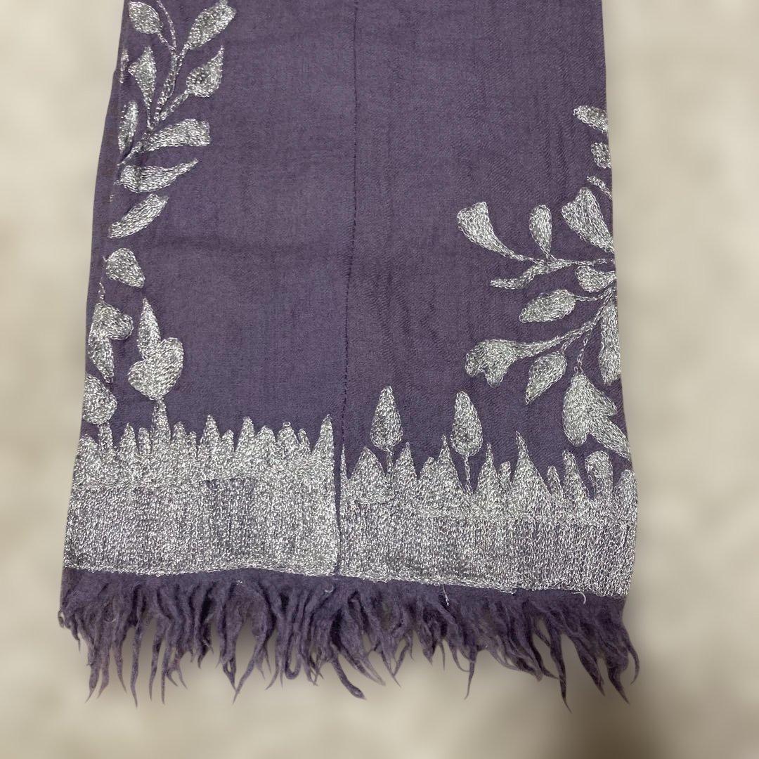 DRIES VAN NOTEN ストール　シルバー刺繍