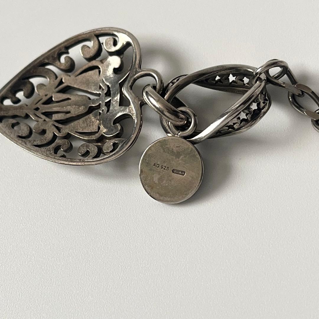 グッチ　ネックレス　ハート　クレスト　トグル　925　シルバー　イタリア製