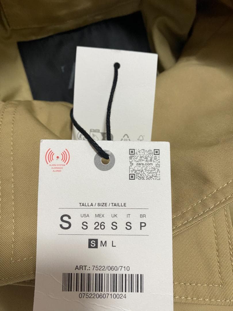新品 ZARA ショート丈ハイネックトレンチコートZW COLLECTION S