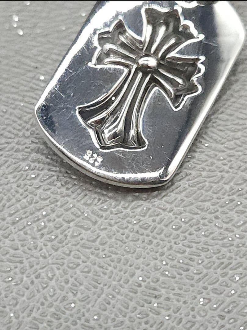 silver925 ドッグタグ クロス CHクロス 十字架 ペンダントネックレス