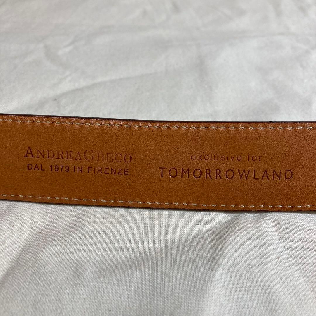 Andrea Greco×TOMORROWLAND ベルト　イタリア製　レザー