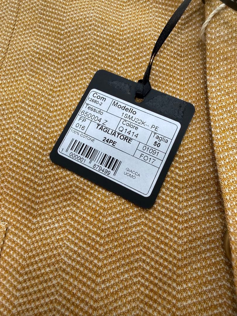 未使用 TAGLIATORE ヘリンボーンコットンジャケット 50 ベージュ