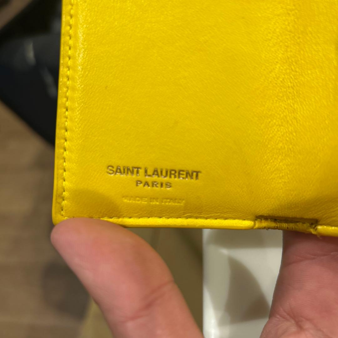 YSL イエロー 三つ折り財布