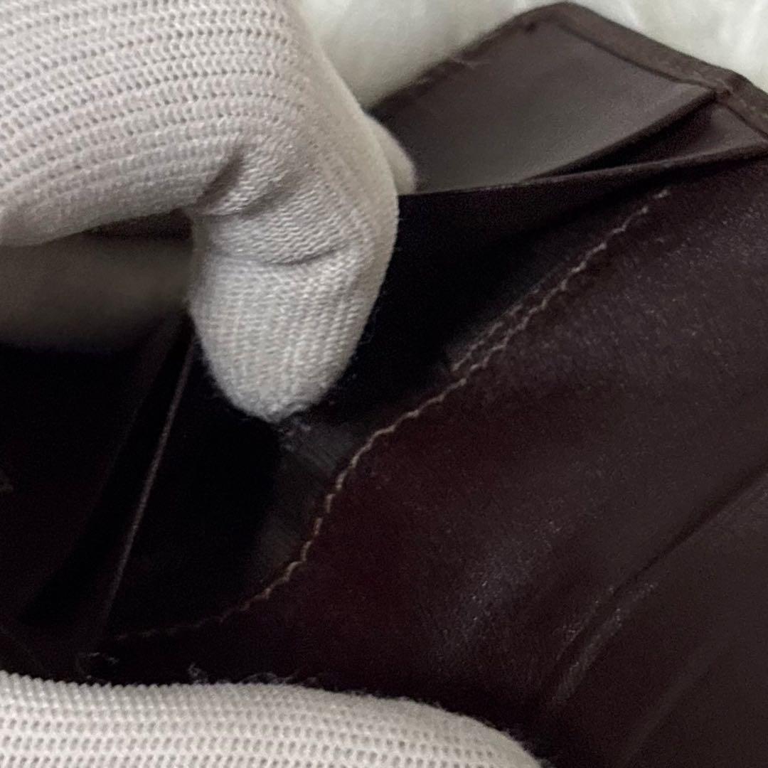 【極美品】BURBERRY レザー 2つ折り財布 ノバチェック ゴールド金具