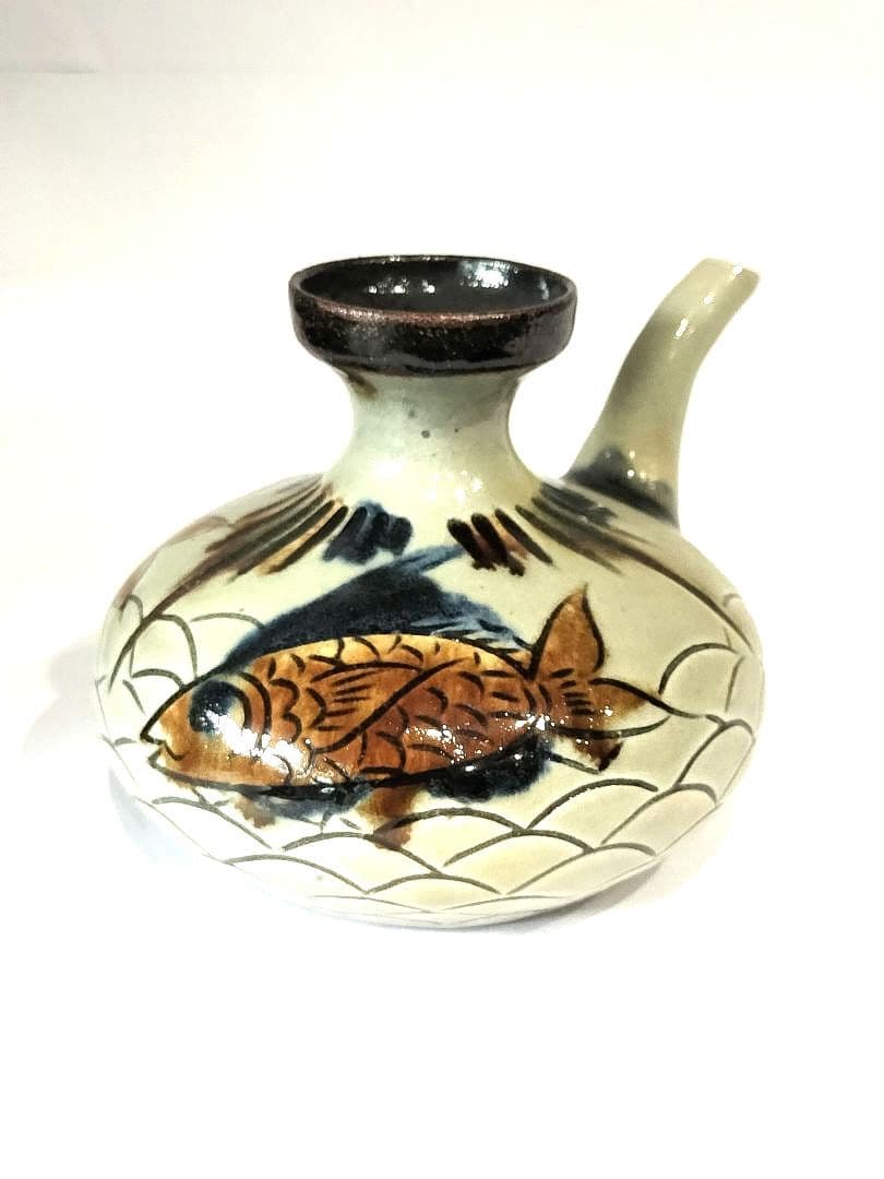 ❤【新品・未使用】琉球　沖縄　壺屋焼 　新垣栄一（陶栄） 酒器　お猪口2個