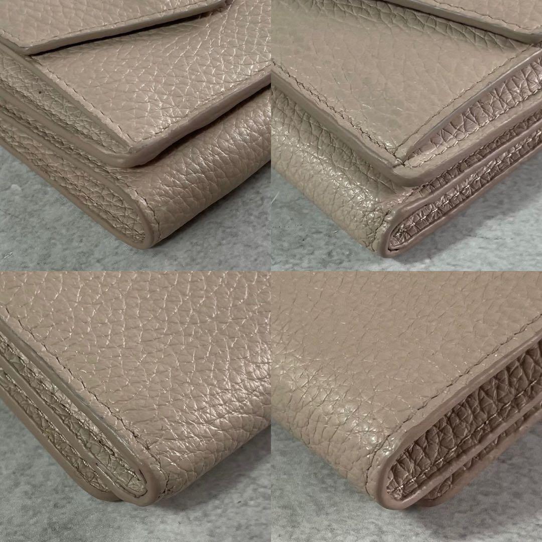 m♡！超美品✨ MIU MIU 三つ折り財布 レザー ピンク系 レター型