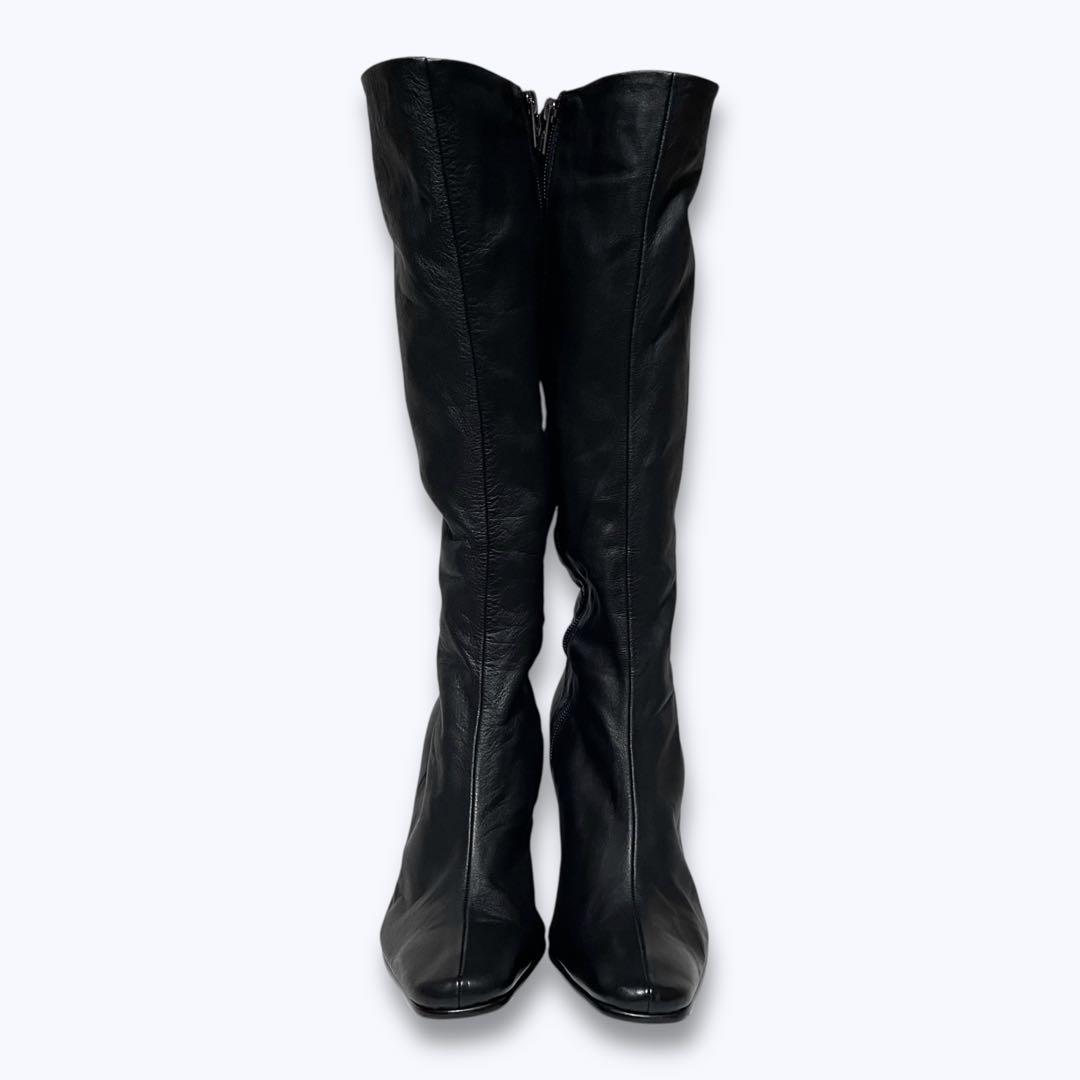 DIANA ダイアナ ロングブーツ 本革 レザー 黒 24.5cm ハイヒール