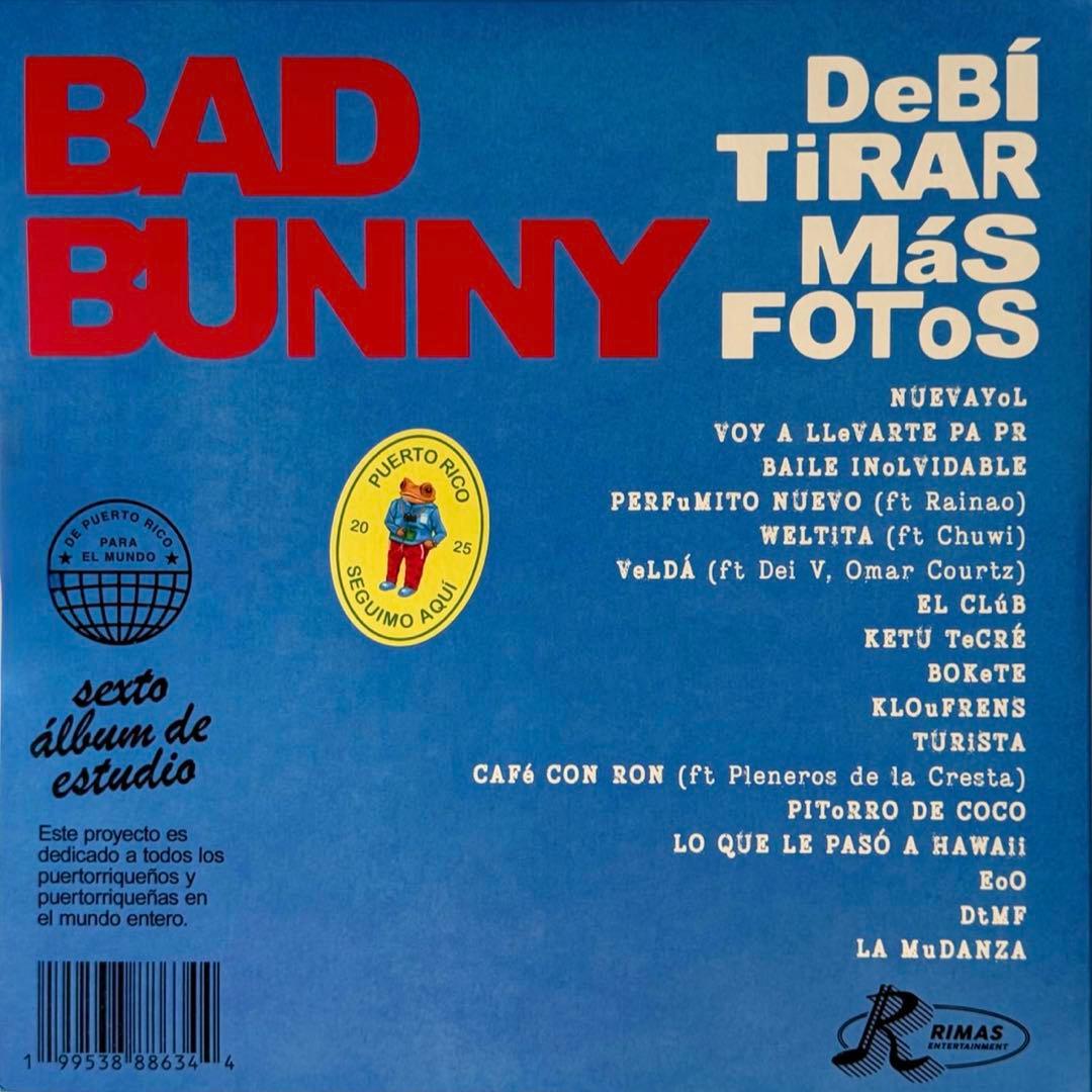 BadBunny DeBí Tirar Más Fotos赤盤限定Vinyl