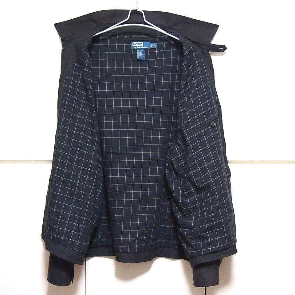 80s90s★2XL　ポロ ラルフローレン　スウィングトップ　フェード ブラック