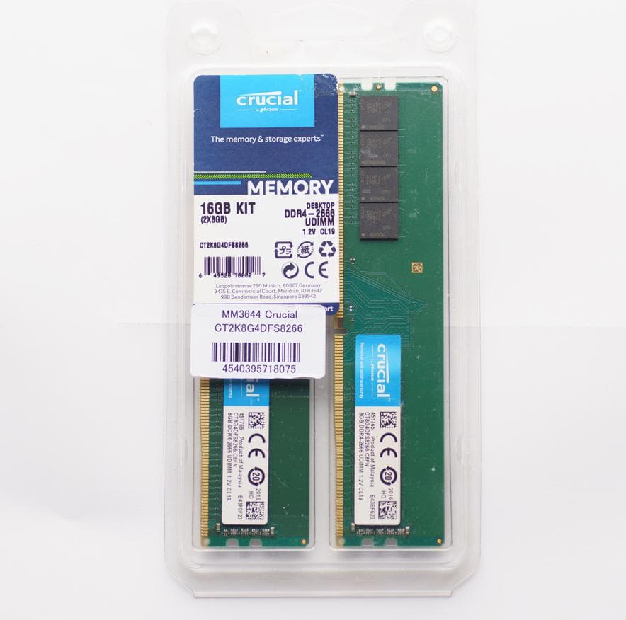 crucial DDR4 2666 8GB x2枚