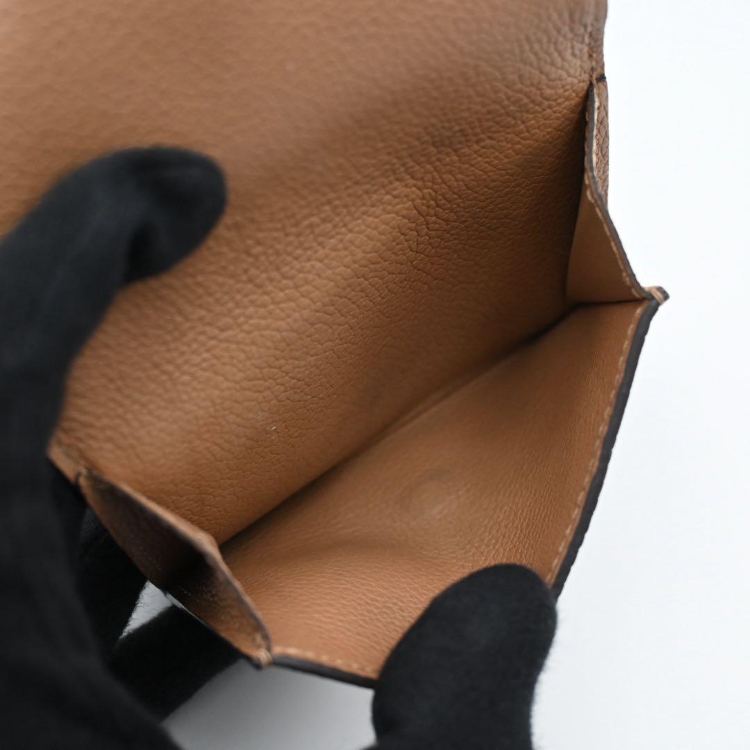 【美品】ルイヴィトン モノグラム ドゥブルV コンパクト 三つ折り財布 ブラウン
