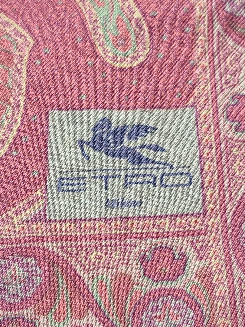 ETRO エトロ ペイズリー柄 ストール ショール スカーフ シルク混