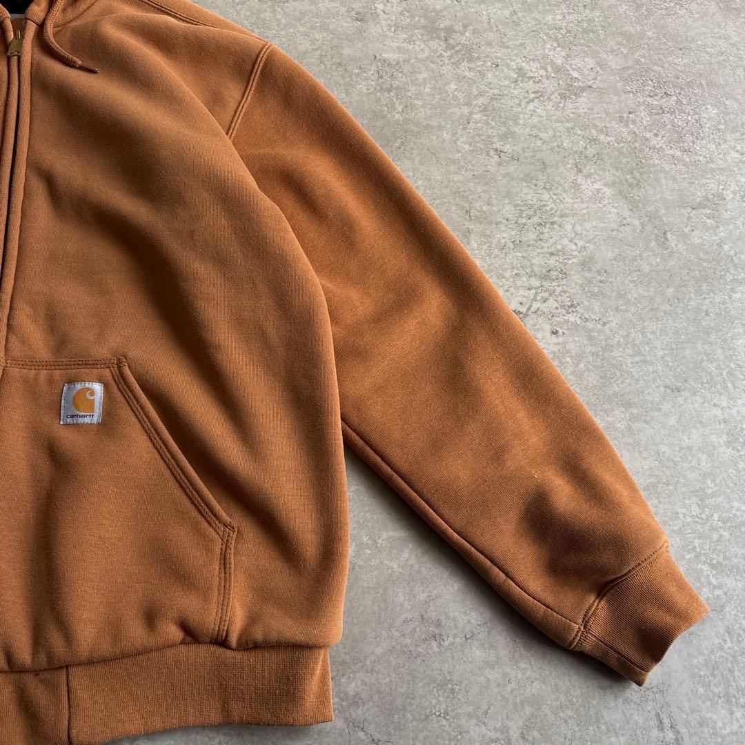 美品■carhartt 【S】アクティブジャケット スウェット ブラウン Y2K