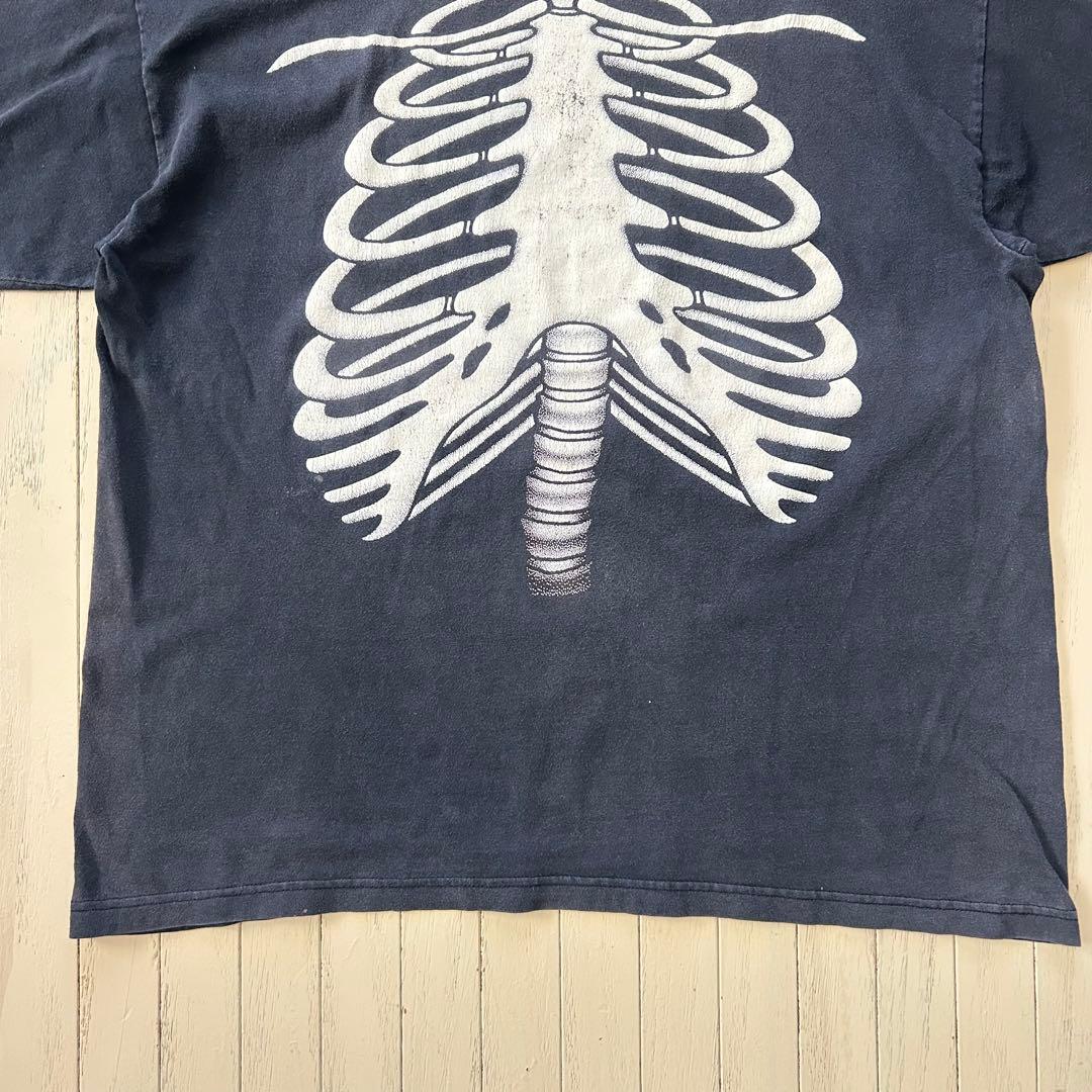 希少 90s 00s 人体骨格 Bone Tee 鬼フェードブラック オリジナル