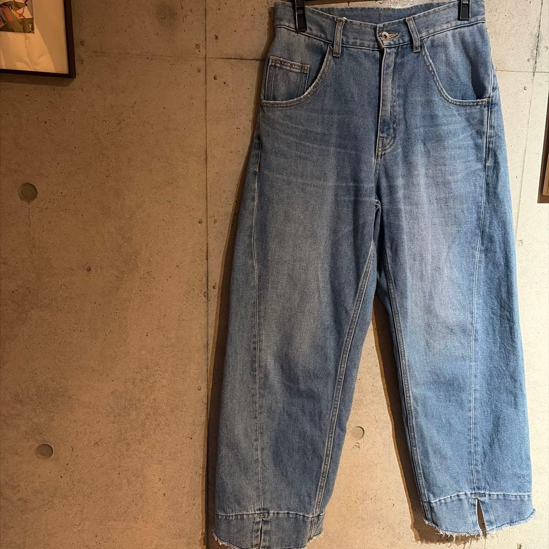 36 ルーズフィットアジャストデニム 青ADAM ET ROPE FEMME